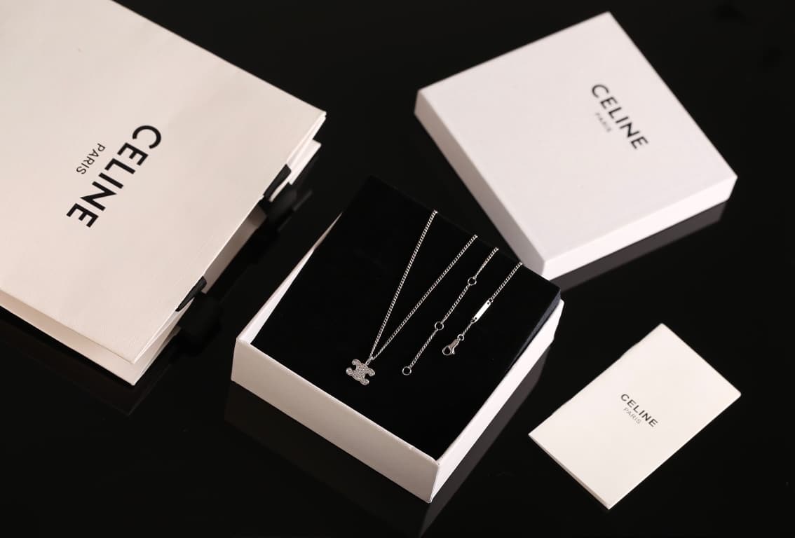 셀린느 트리옹프 파베 네클리스 " 2 Color "