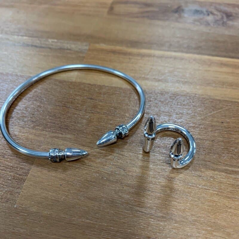 크롬하츠 라지BS 플레어볼 팔찌 커널 스파이크 링