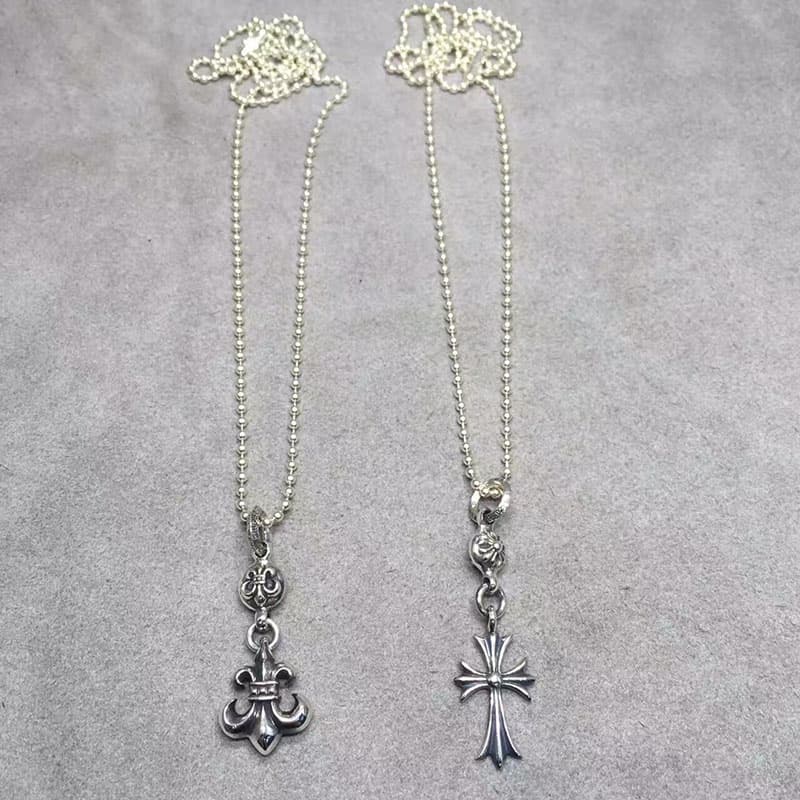 크롬하츠 원볼 크로스/BS플레어 목걸이