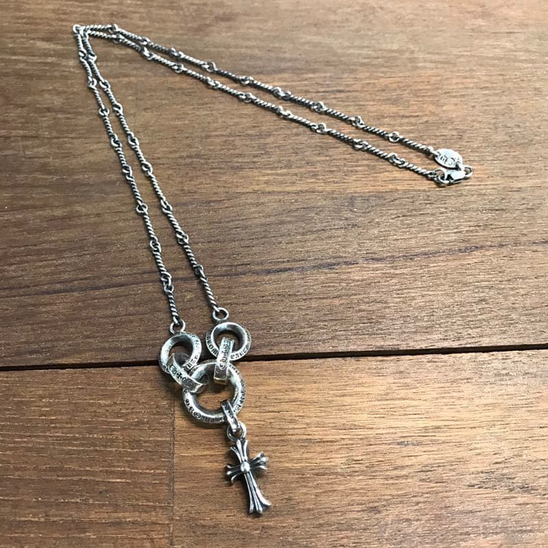 크롬하츠 트위스트 베이비펫 체인 목걸이 펜던트 50cm