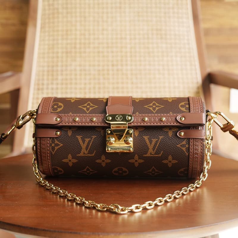 루이비통 빠삐용 트렁크 핸드백 모노그램 캔버스 M57835 / 커스텀 철물