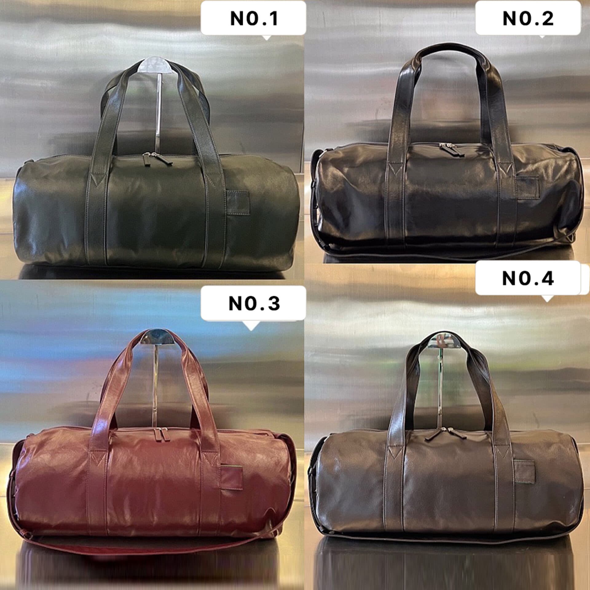 보테가베네타 레더 보스턴 더플 백 49*22*21.5CM “4COLOR”