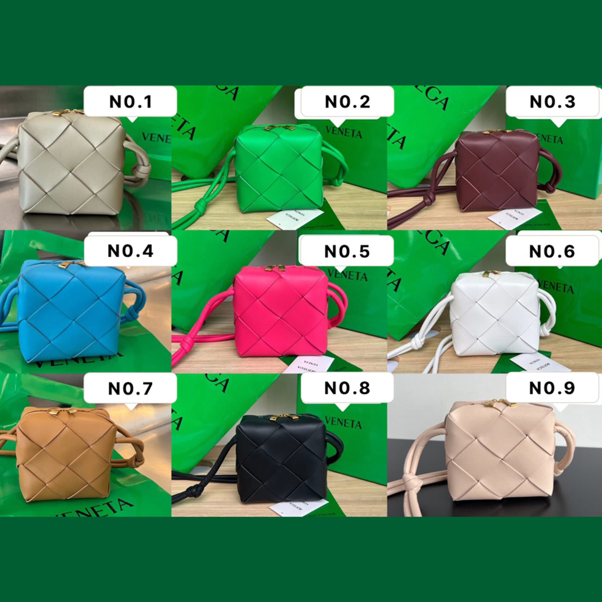 보테가베네타 미니 카세트 카메라 백 14*14*7CM “9COLOR”