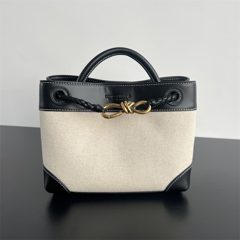 보테가베네타 안디아모 캔버스 스몰 백 블랙 금장 791594