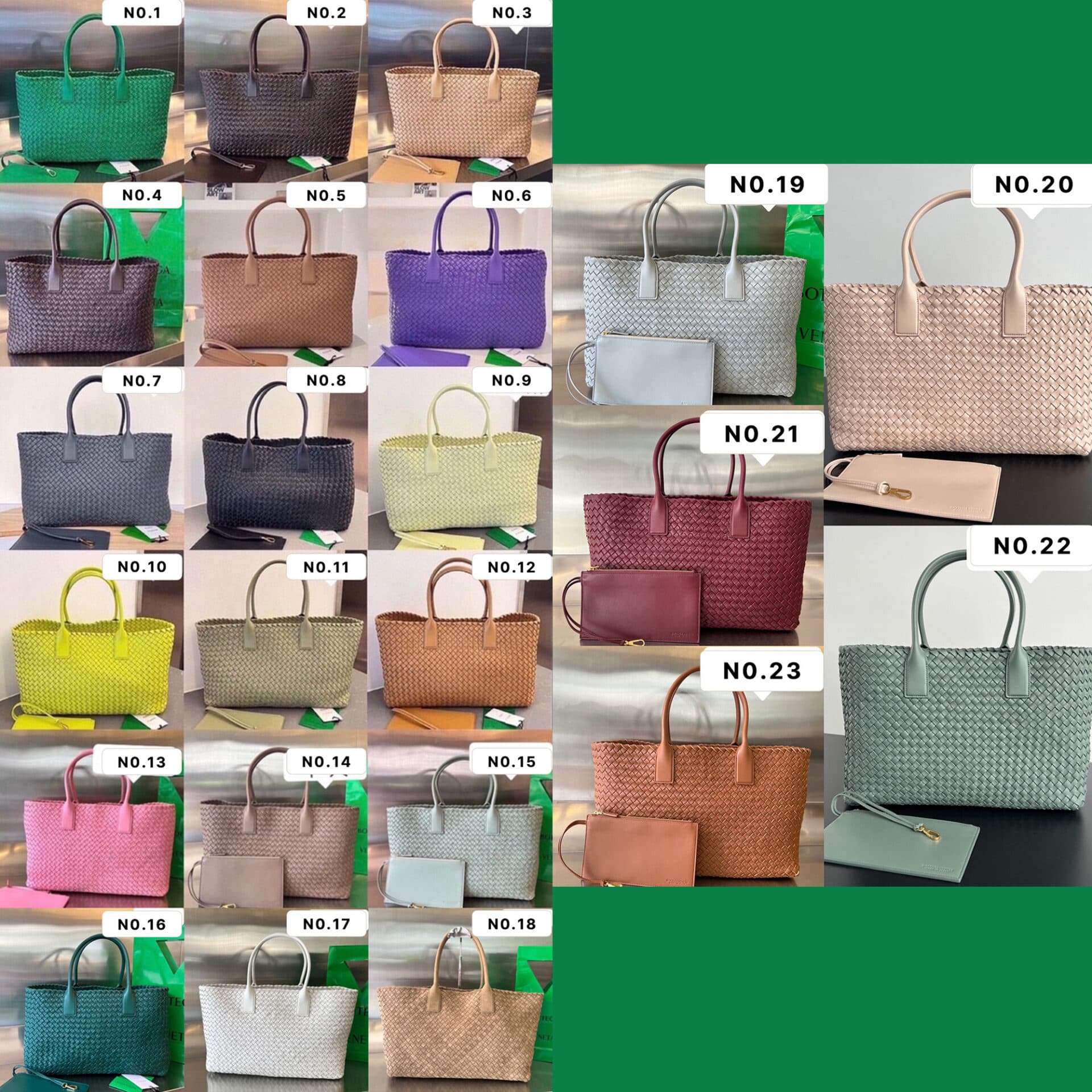 보테가베네타 인트레치아토 까바 라지 쇼퍼 백 51*45*20CM “23COLOR”