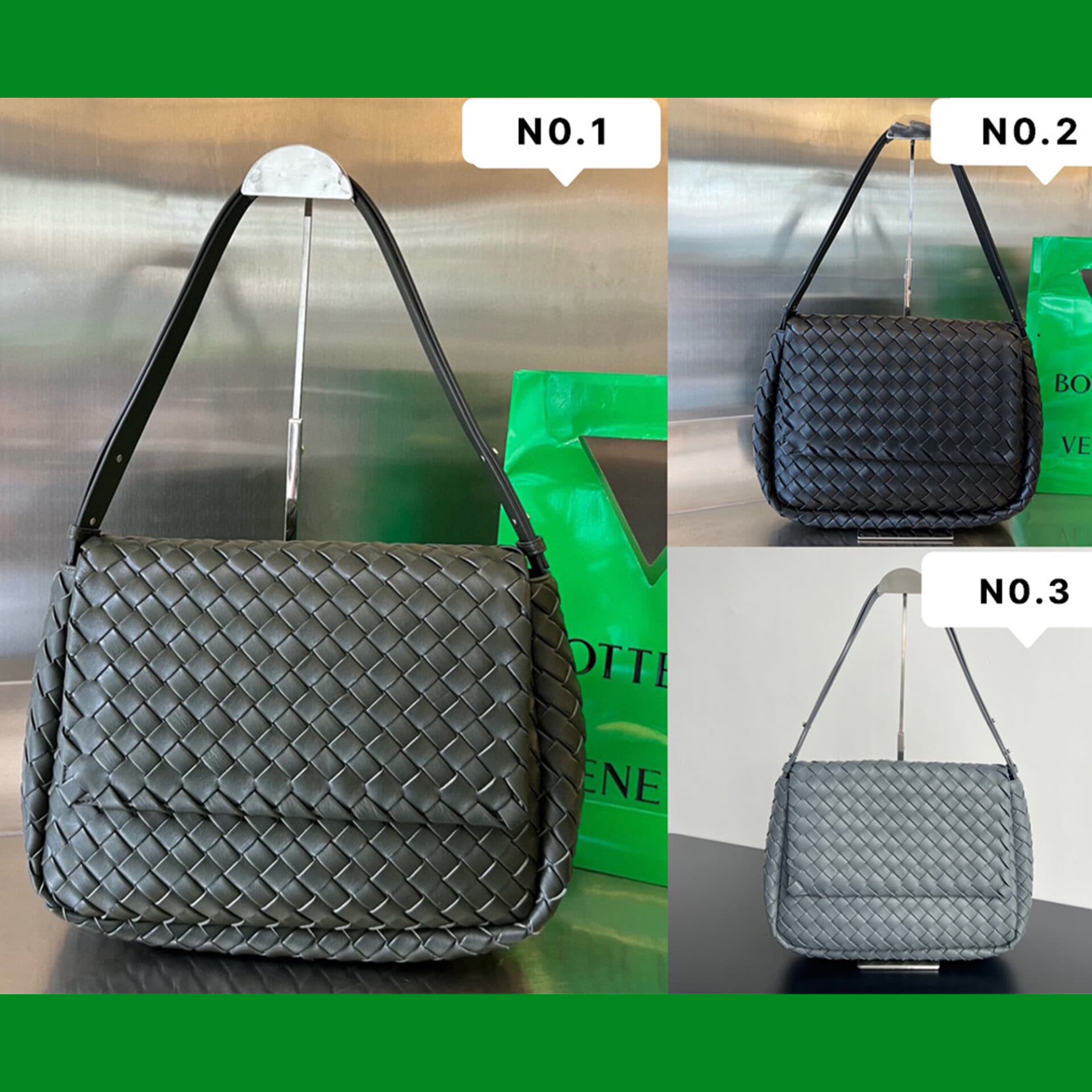 보테가베네타 인트레치아토 라지 코블 메신저 백 36*26*13CM “3COLOR”