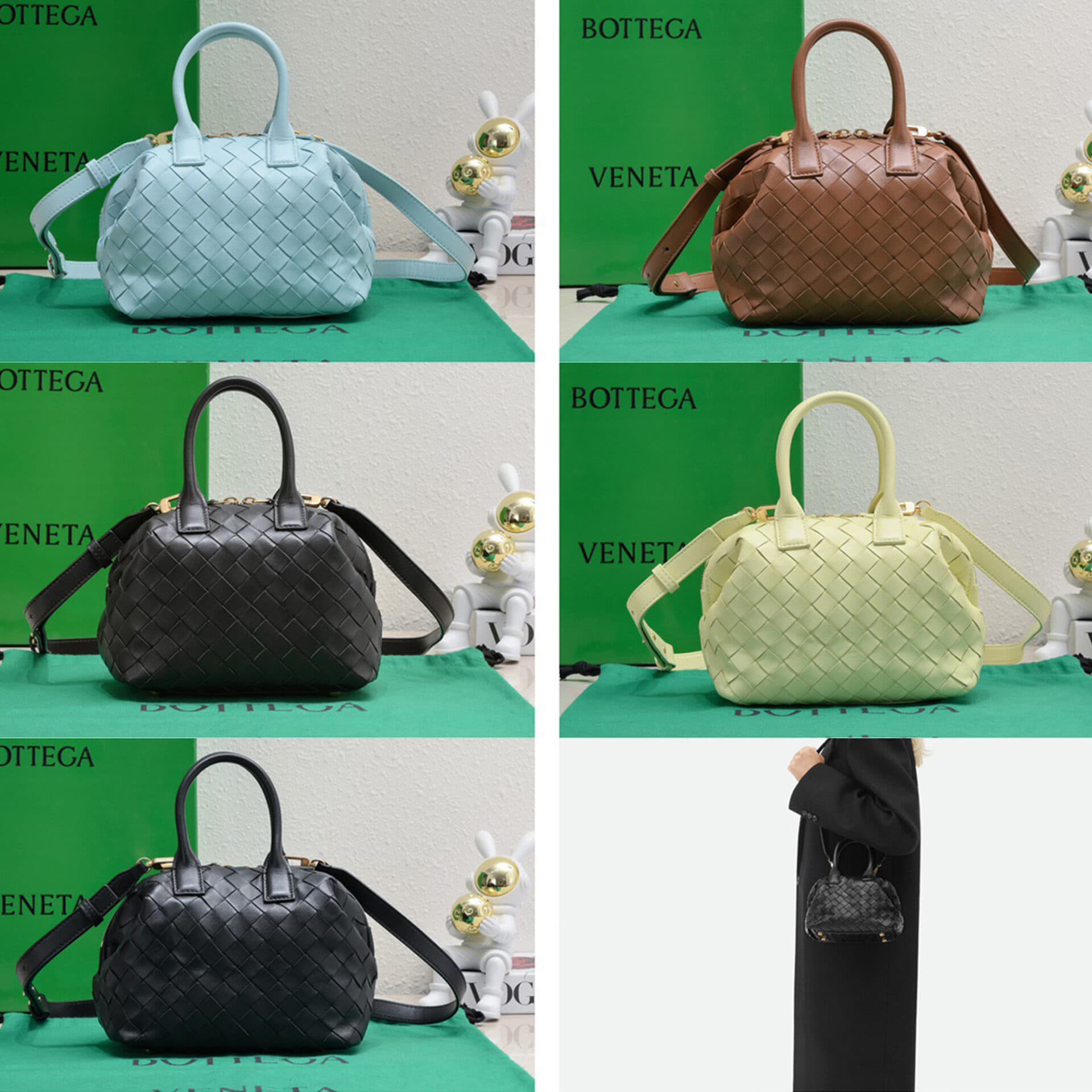 보테가베네타 인트레치아토 미니 바울레토 크로스 토드 백 20.5*15.5*10CM “5COLOR”