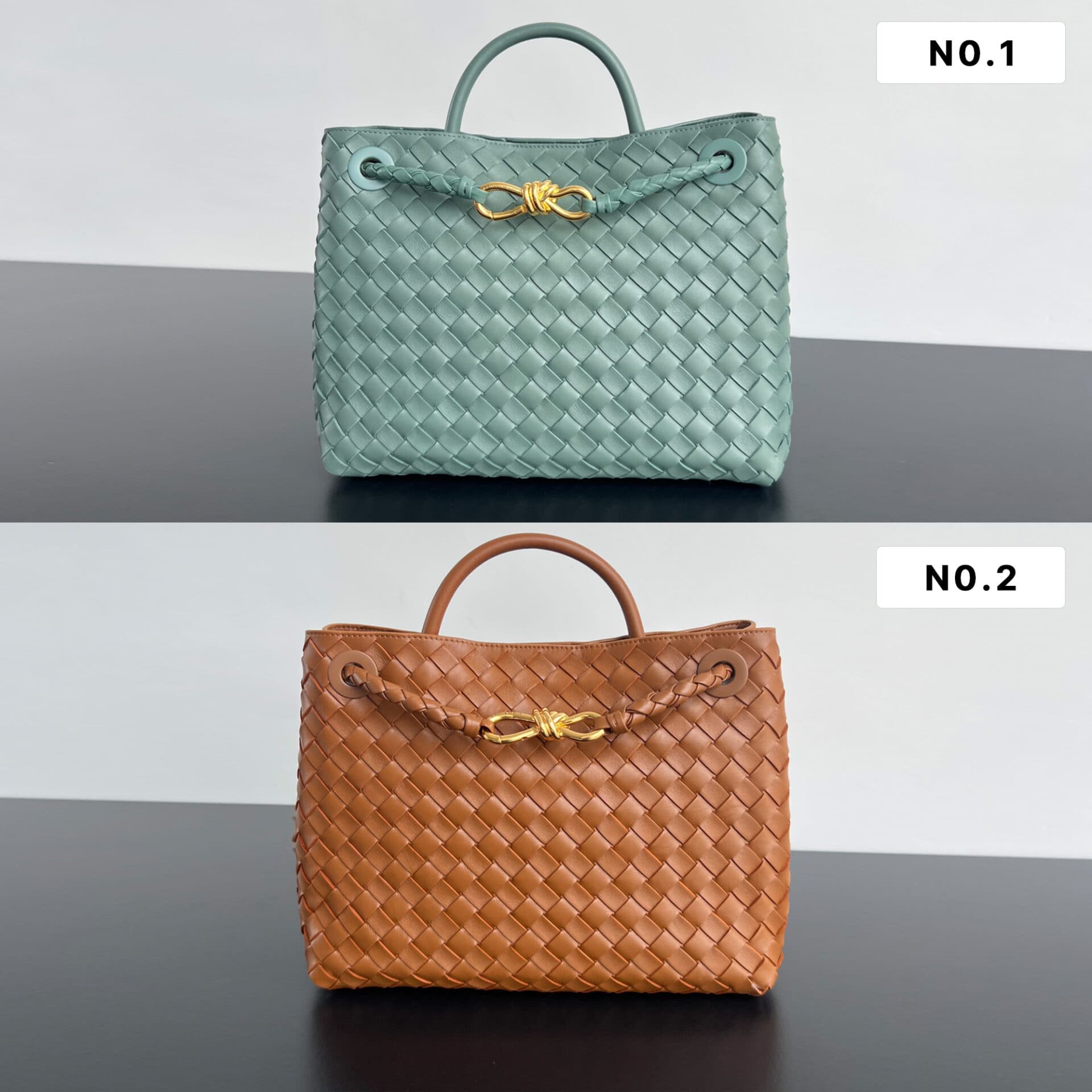 보테가베네타 인트레치아토 안디아모 미디엄 장식 레더 탑 핸들 백 32.5*24*12CM “2COLOR”