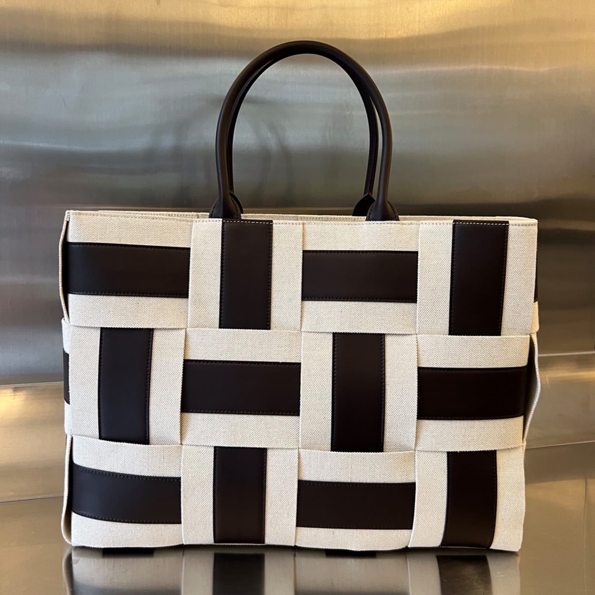 보테가베네타 캔버스 아르코 라지 토드 백 46*34.5*11CM