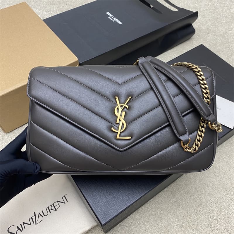 생로랑 루루 미디엄 마틀라세 숄더백 램스킨 801439