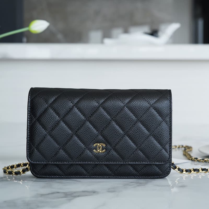 샤넬 클래식 WOC 블랙/금장 HAAS 가죽