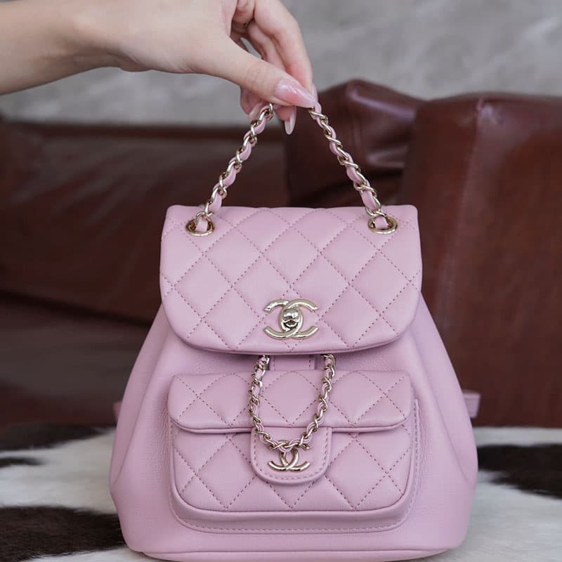 샤넬 24P 듀마 백팩 핑크