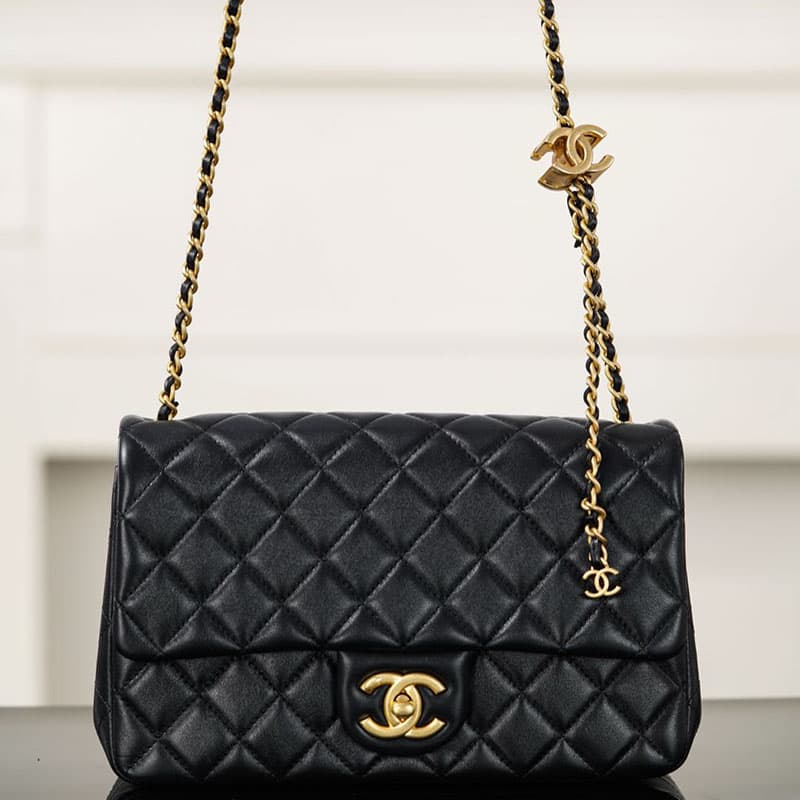 샤넬 25B CC로고 클래식 플랩 라지 백