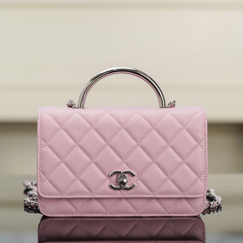 샤넬 25P 탑핸들 체인 미니 백