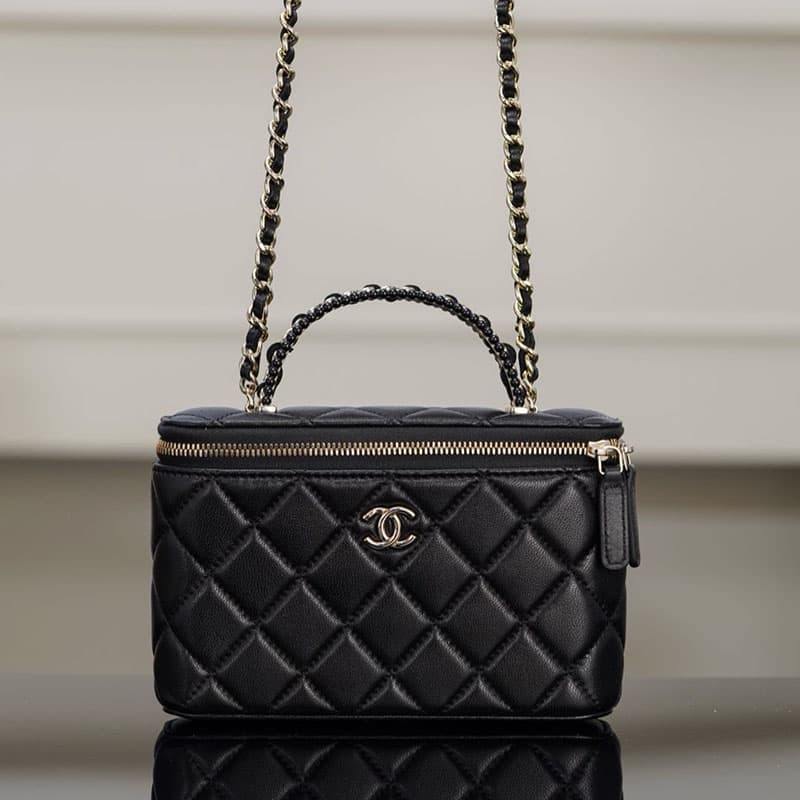 샤넬 25P 탑핸들 체인 베니티 백