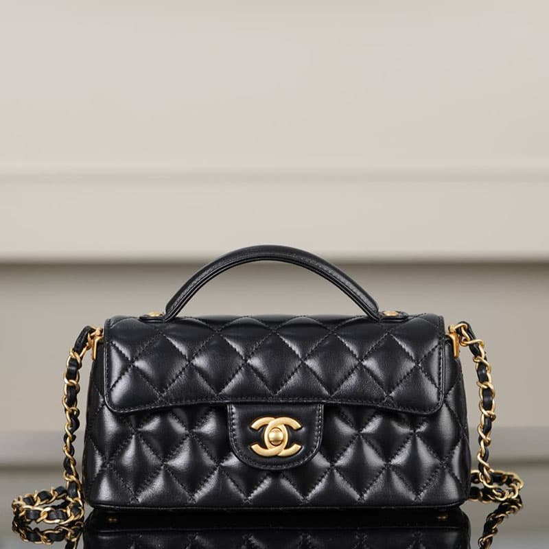 샤넬 25P 플랩 탑핸들 체인 크로스백