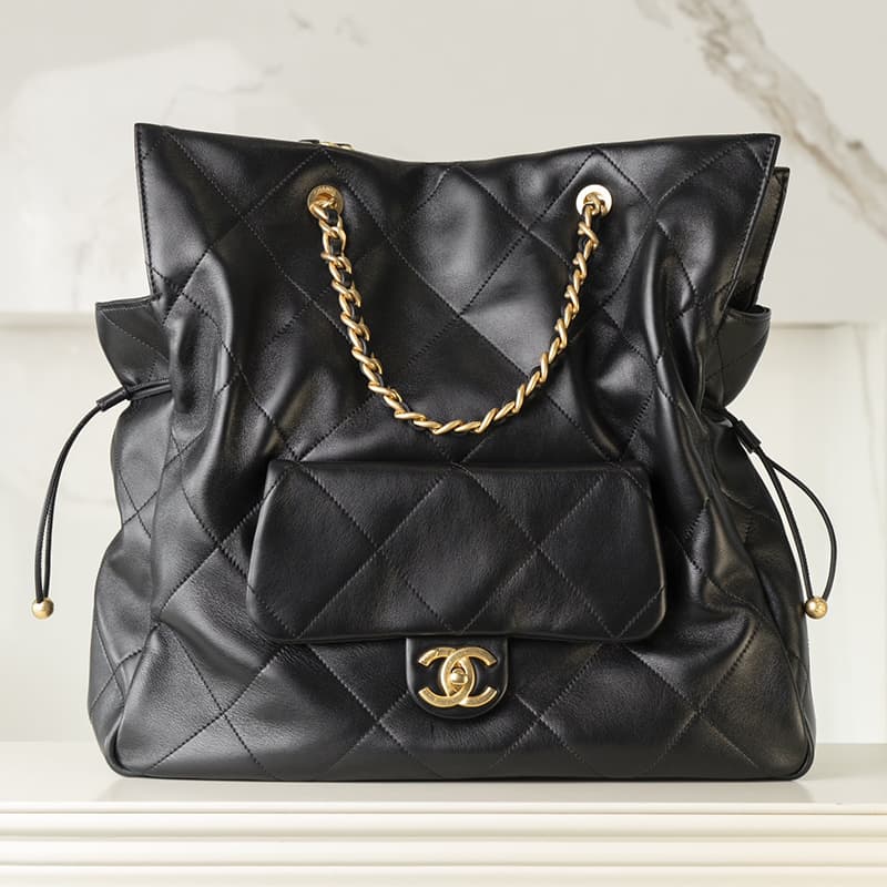 샤넬 25c 골드메탈 원포켓 쇼핑 백