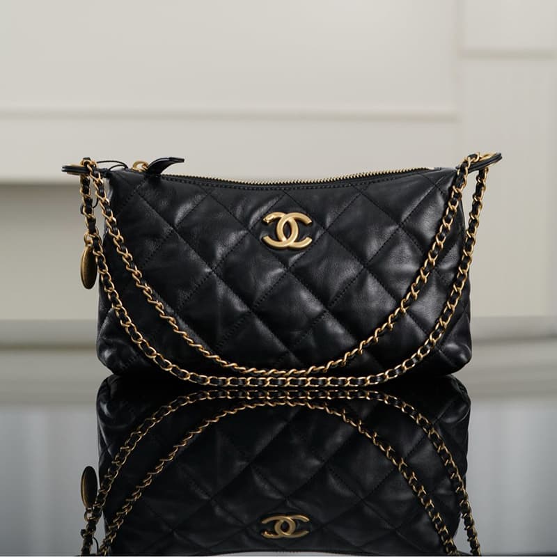 샤넬 25s 금장 호보 백