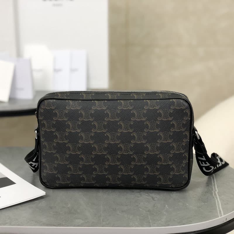 셀린느 미디엄 메신저백 트리옹프 캔버스 197202