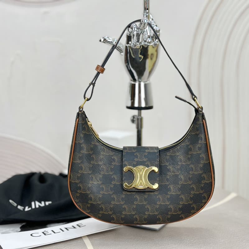 셀린느 아바 숄더 백 트리옹프 캔버스 114492