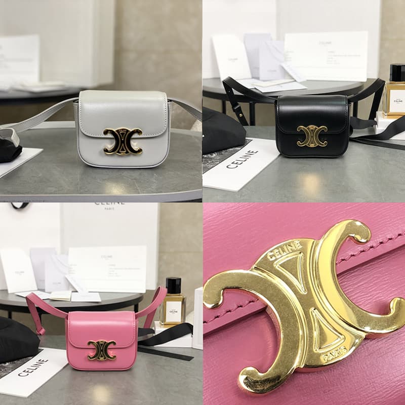 셀린느 트리옹프 미니 크로스백 샤이니 카프스킨 101513