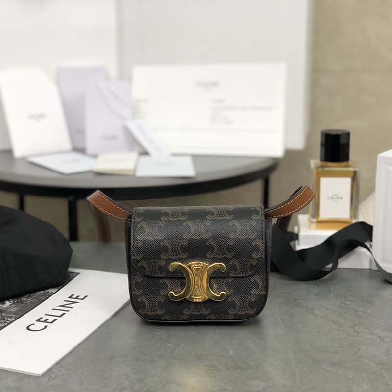 셀린느 트리옹프 미니 크로스백 트리옹프 캔버스 101512