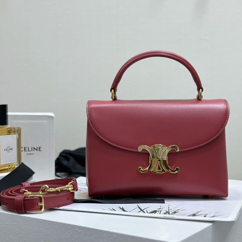 셀린느 틴 니노 백 새틴 카프스킨 로즈 118113