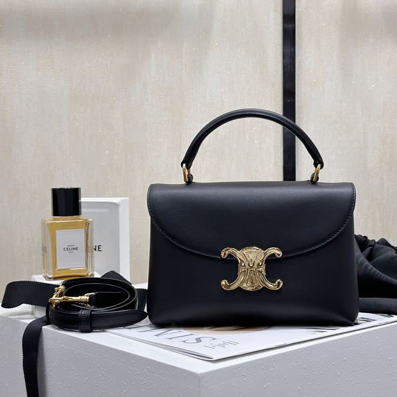 셀린느 틴 니노 백 새틴 카프스킨 블랙 118113