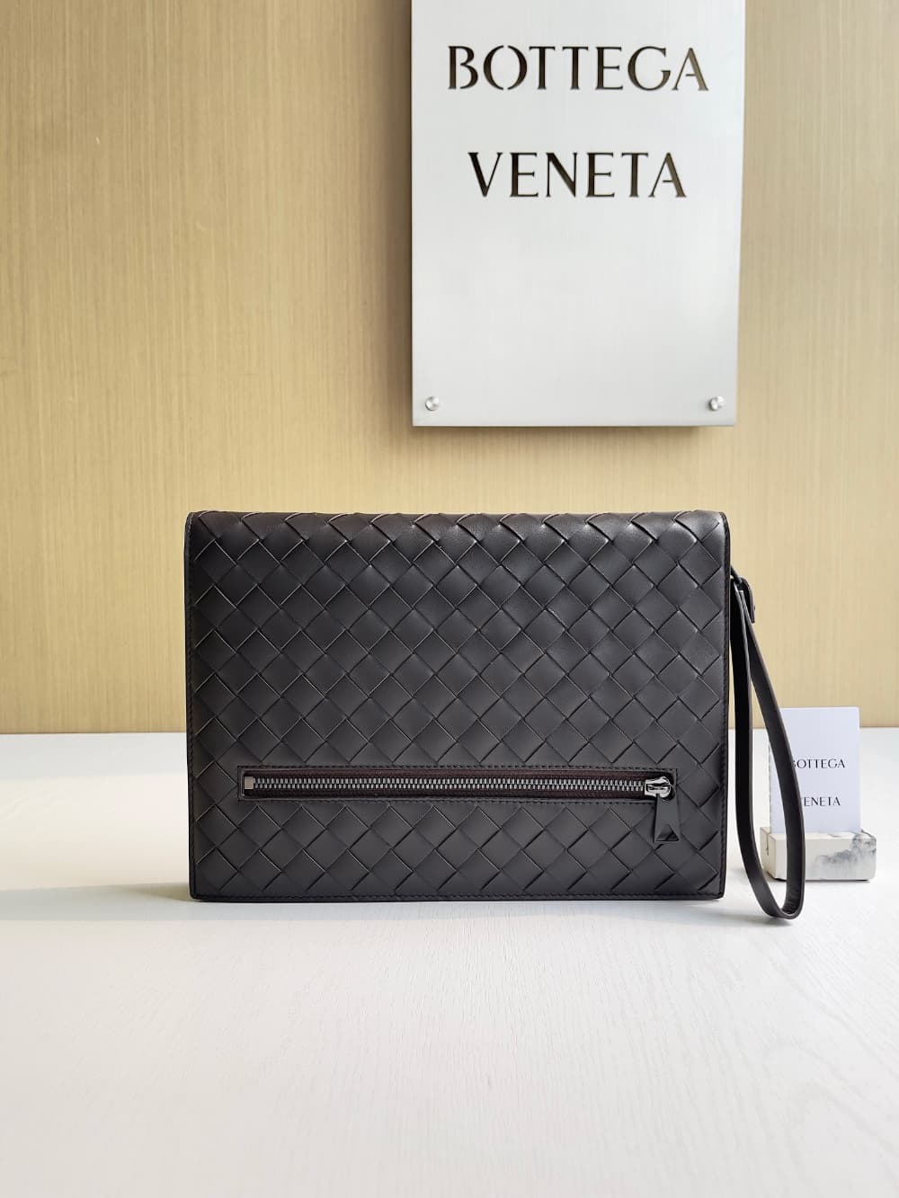 Bottega Veneta Intrecciato Document Case With Wristlet
