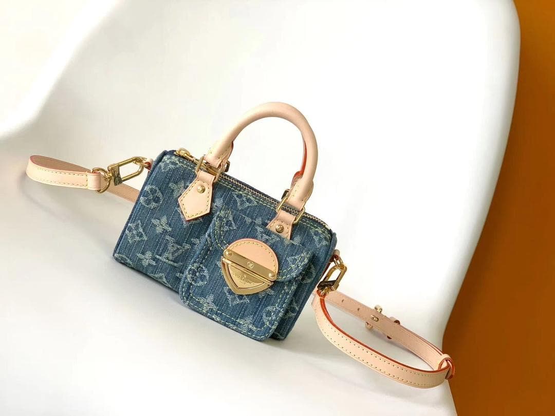 Louis Vuitton Nano Speedy Monogram Denim