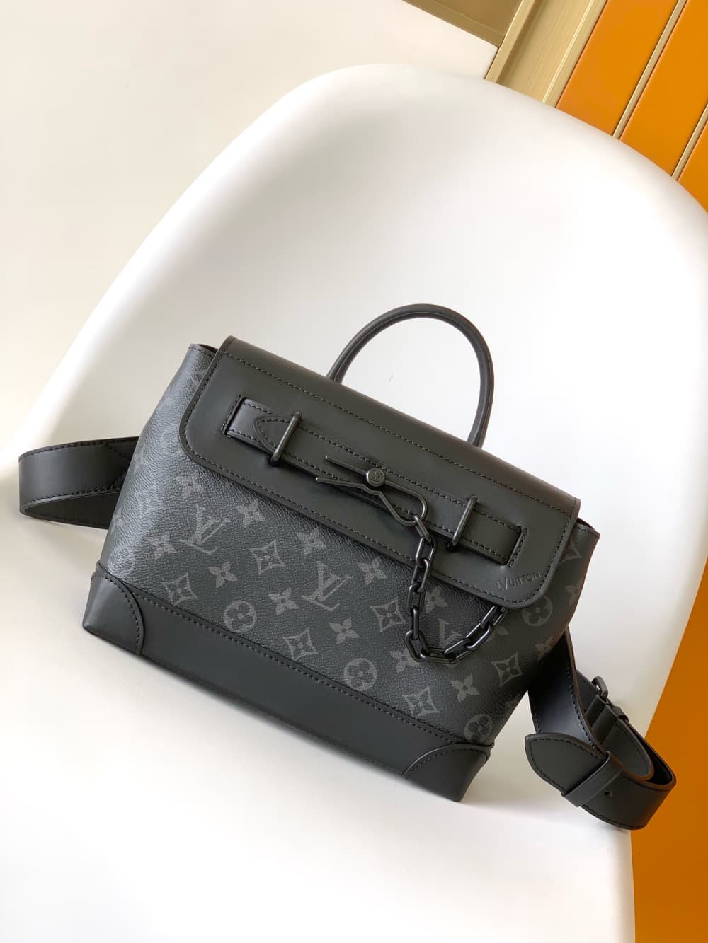 Louis Vuitton Steamer PM Monogram Eclipse Canvas