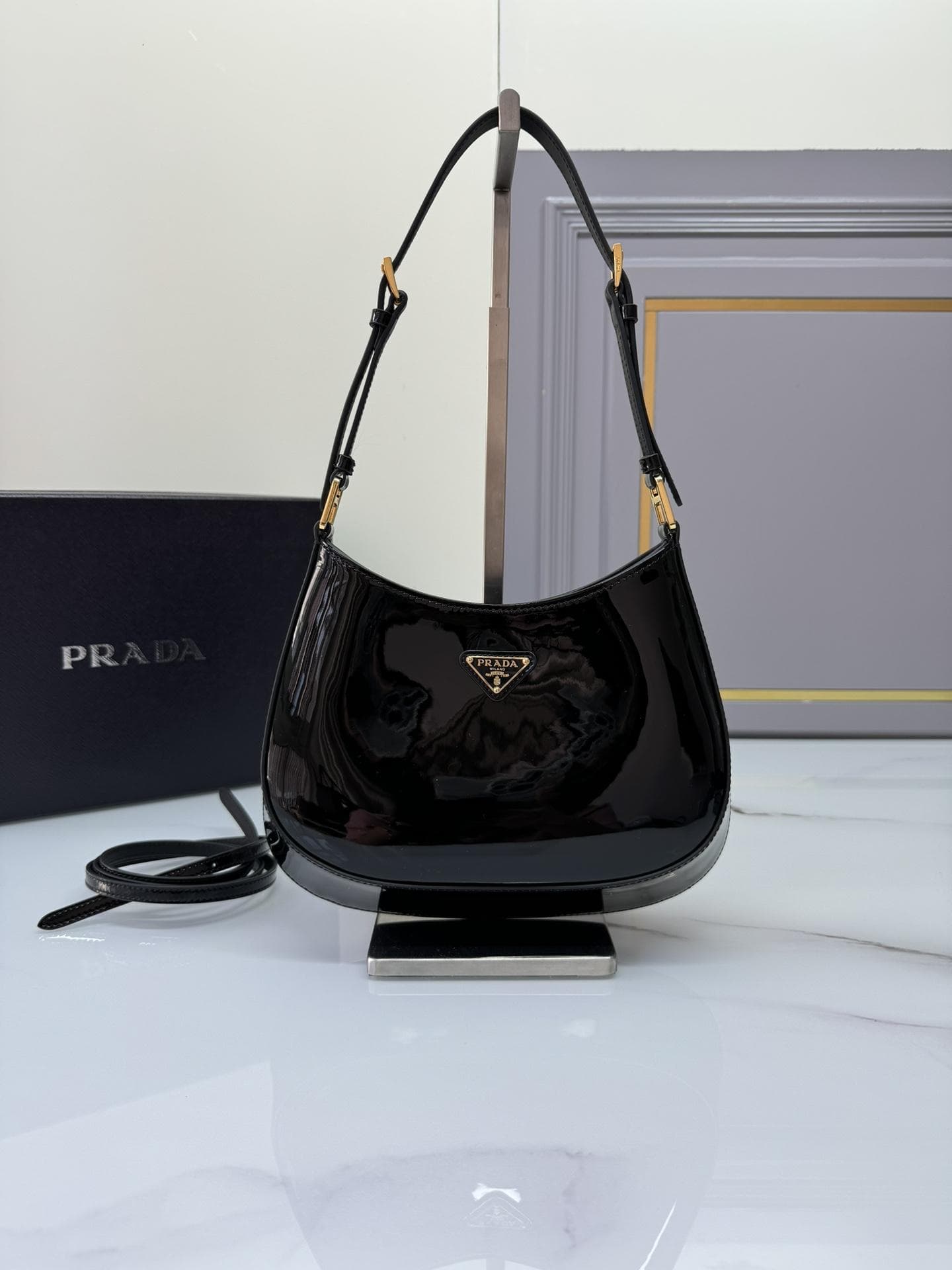 Prada Cleo Patent Shoulder