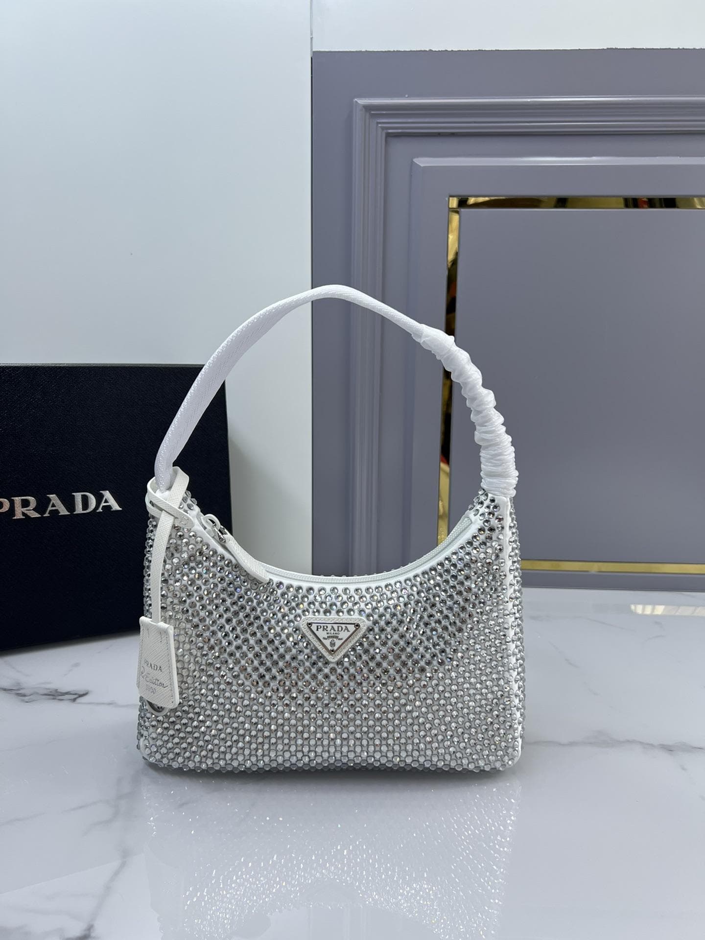 Prada Rhinestones Re - Edition Soulder
