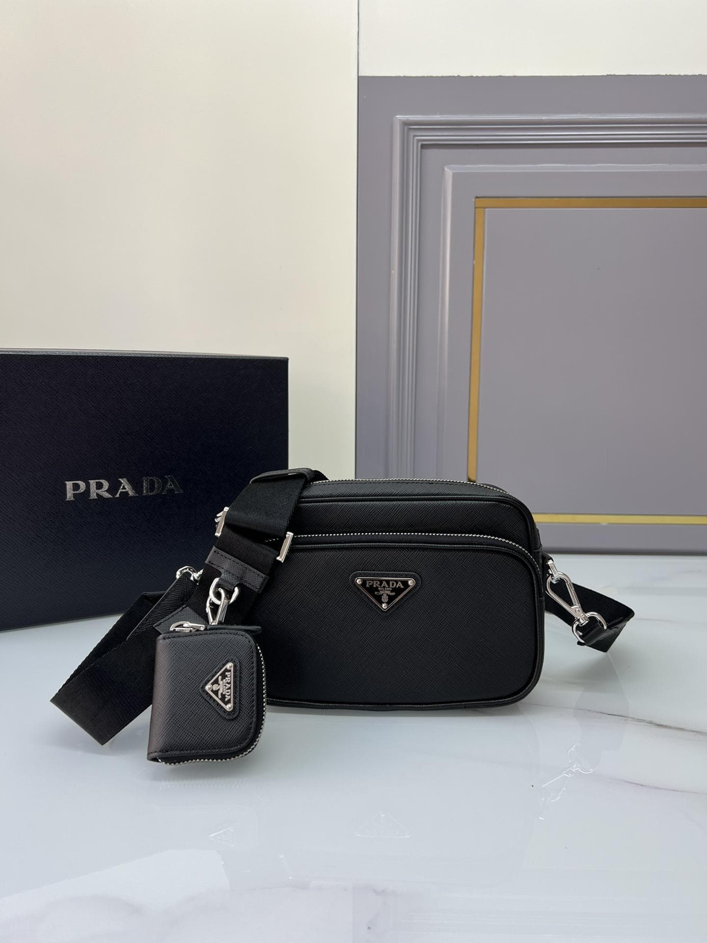Prada Saffiano Leather Shoulder