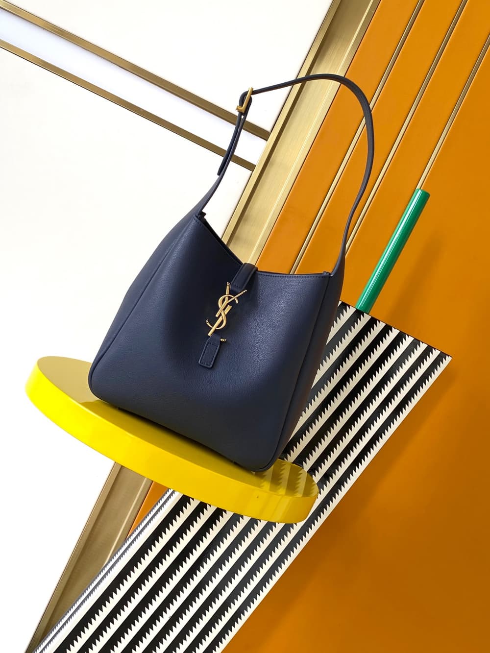 Saint Laurent Le 5 À 7 Supple Small In Grained Leather