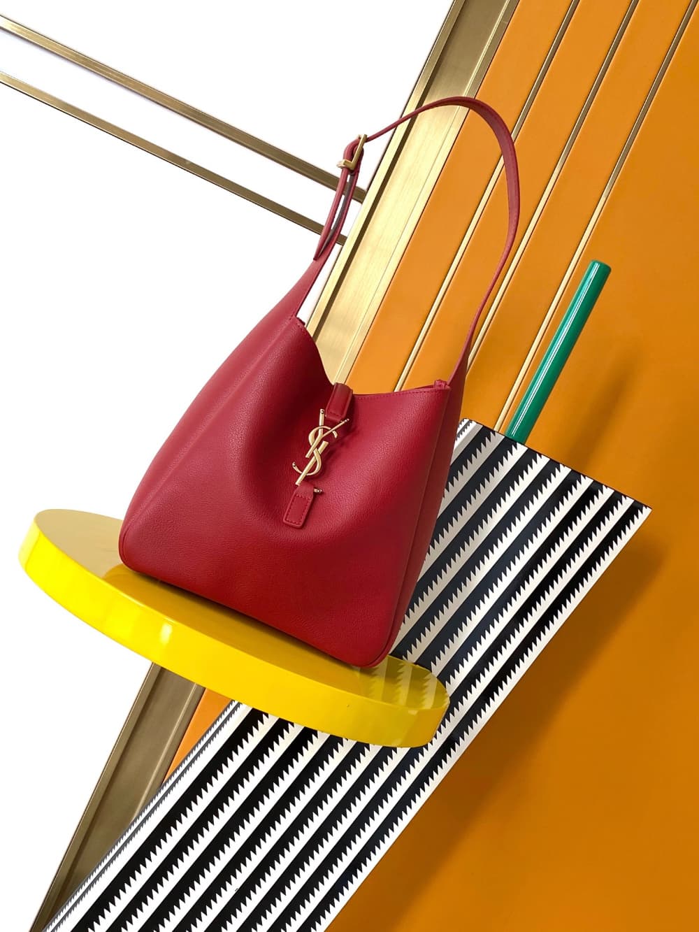 Saint Laurent Le 5 À 7 Supple Small In Grained Leather