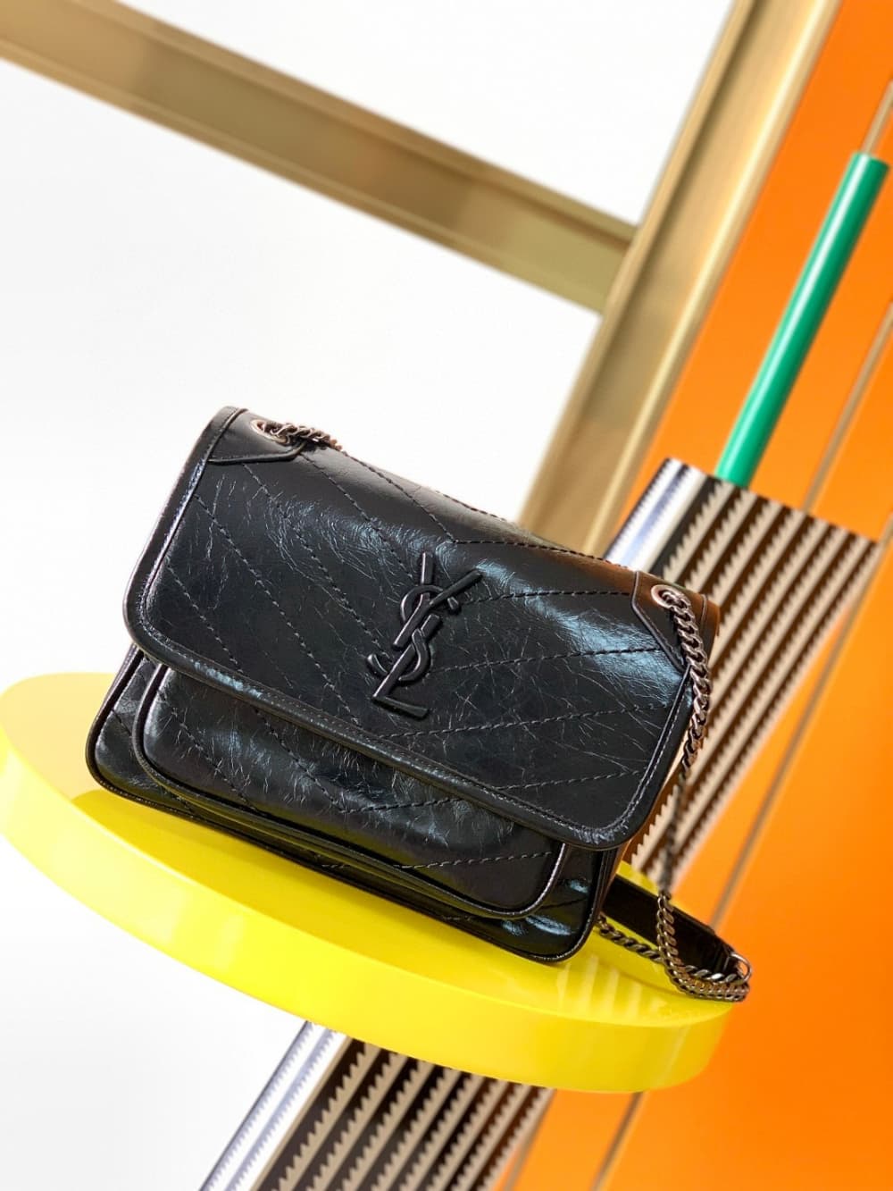 Saint Laurent Niky Baby In Vintage Leather