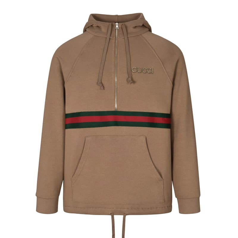 구찌 24FW 웹 하프집업 후드