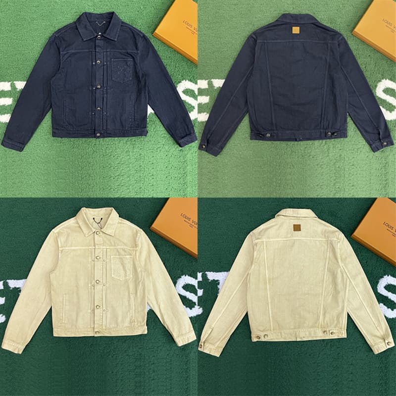 루이비통 가먼트 다이드 데님 타입 II 트러커 재킷