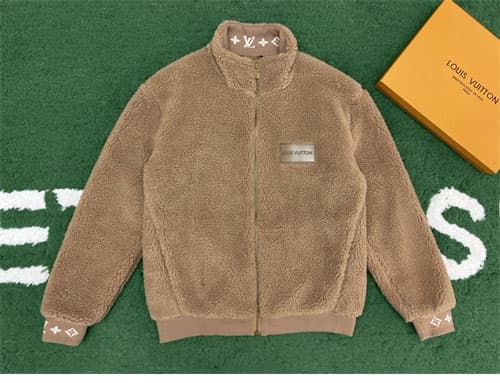 루이비통 로고 패치 후리스 블루종 2컬러