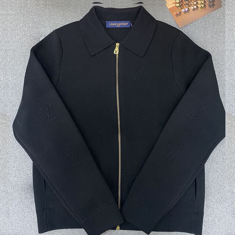 루이비통 모노그램 LV 엠보스드 울 블루종