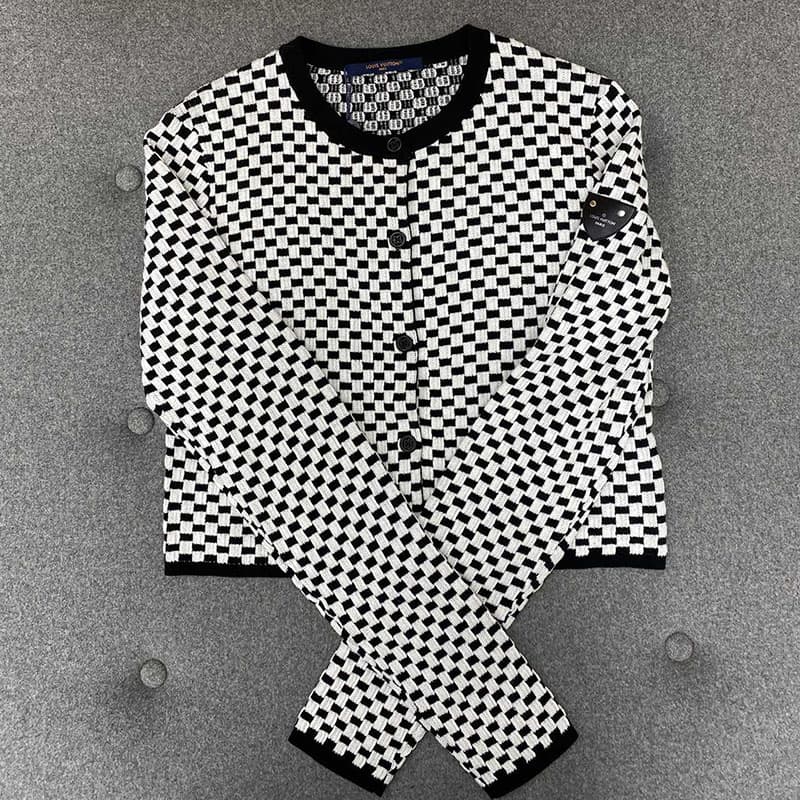 루이비통 미니 다미에 니트 가디건