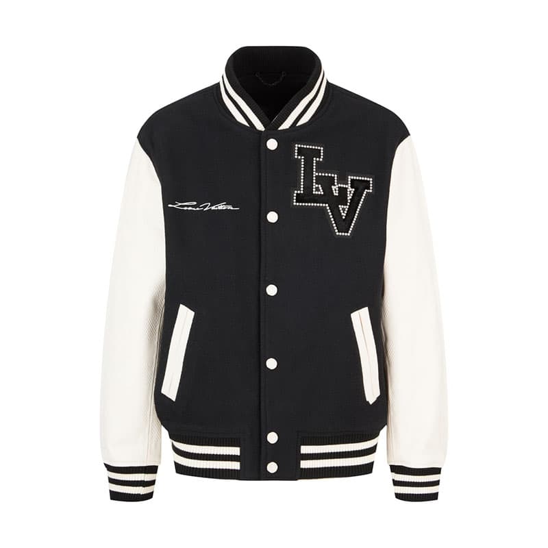 루이비통 시그니처 벨벳 LV 바시티 블루종 자켓