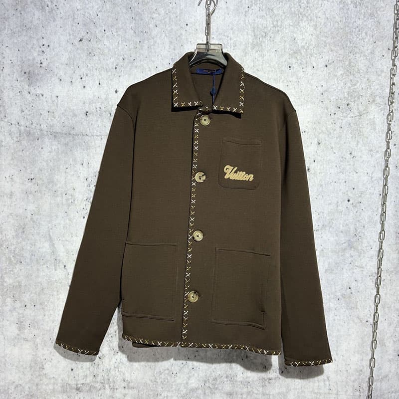 루이비통 엠브로이더드 코튼 워크웨어 자켓