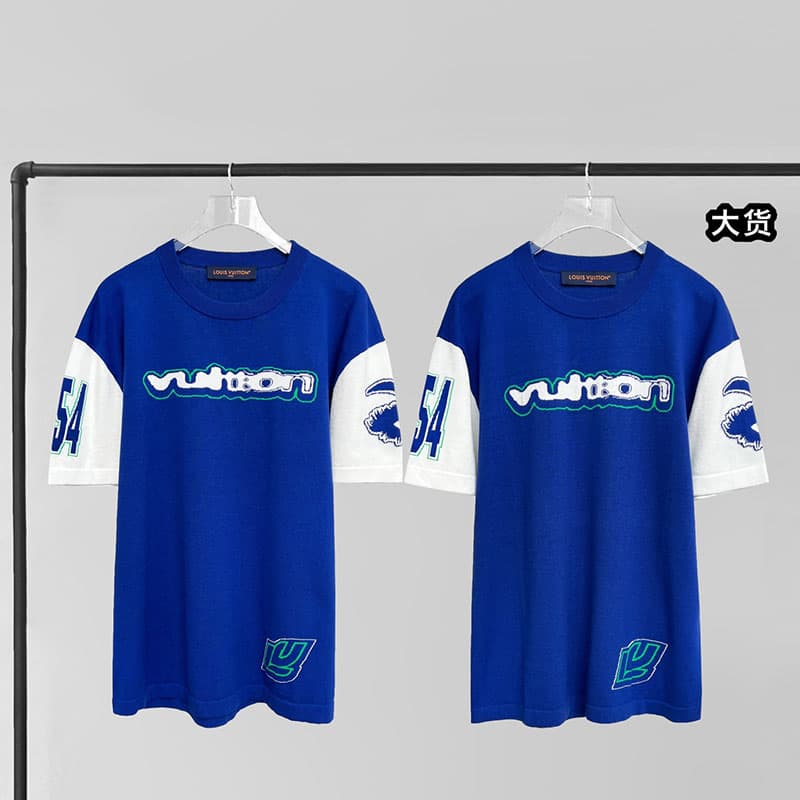 루이비통 24SS 코튼 인타르시아 크루넥 반팔 티셔츠