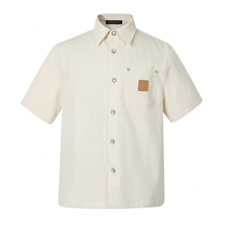루이비통 25SS 실크 블렌드 숏 슬리브드 셔츠 남방