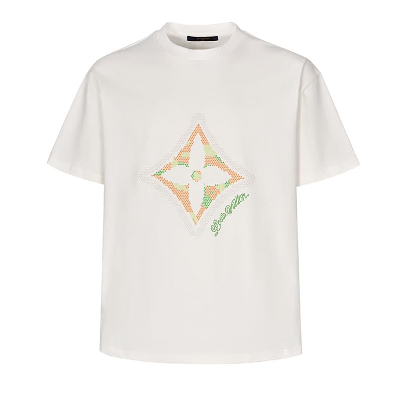 루이비통 3D 플라워 모노그램 반팔 티셔츠