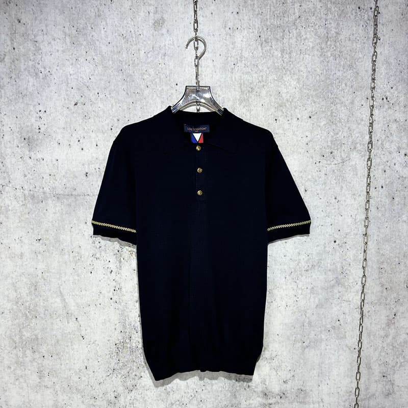 루이비통 LV컵 버튼 로프 자수 반팔 코튼 폴로 티셔츠