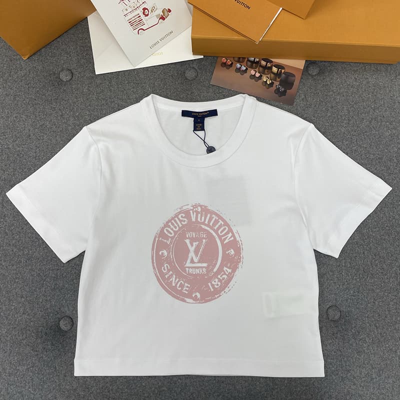 루이비통 LV 스템프 크롭 탑