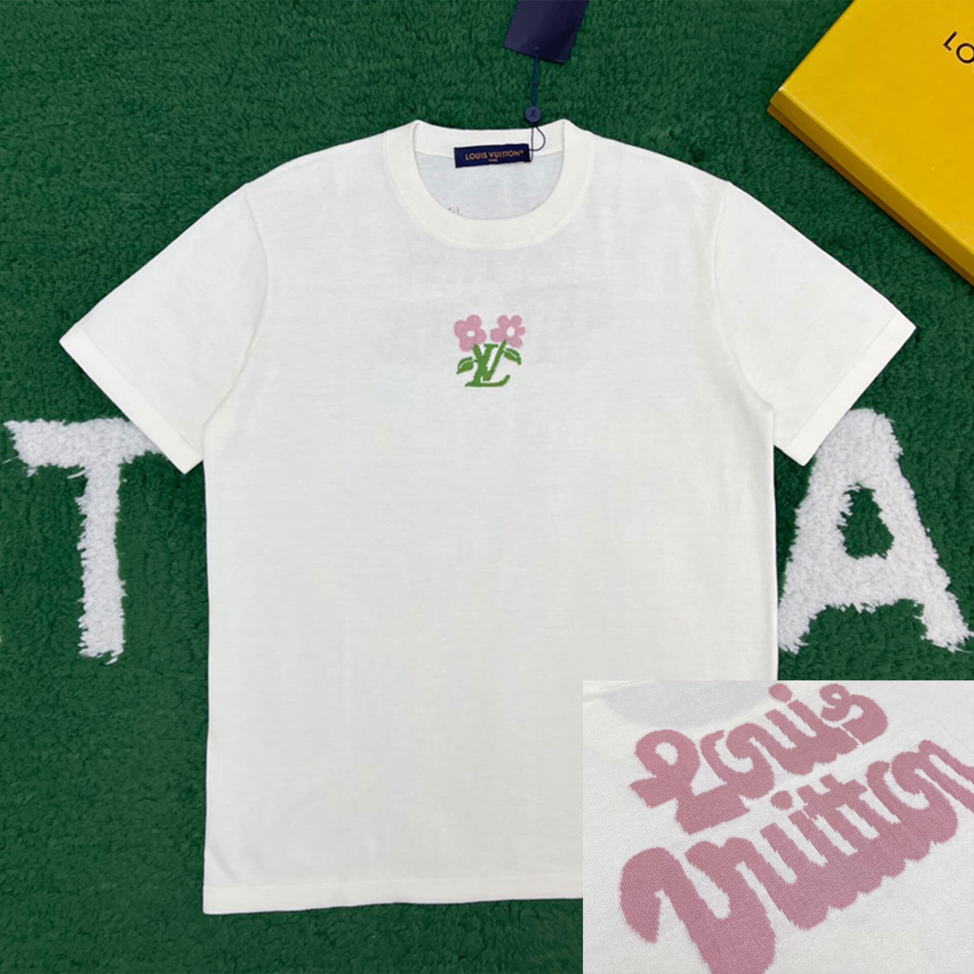 루이비통 X 퍼렐 24SEASON 콜라보 파스텔 블루밍 니트 반팔 티셔츠